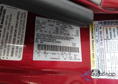 2008 Lincoln Navigator from USA, damaged, VIN 5LMFU28578LJ04885